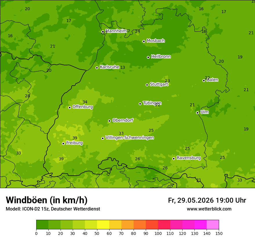 Maximale Windböen