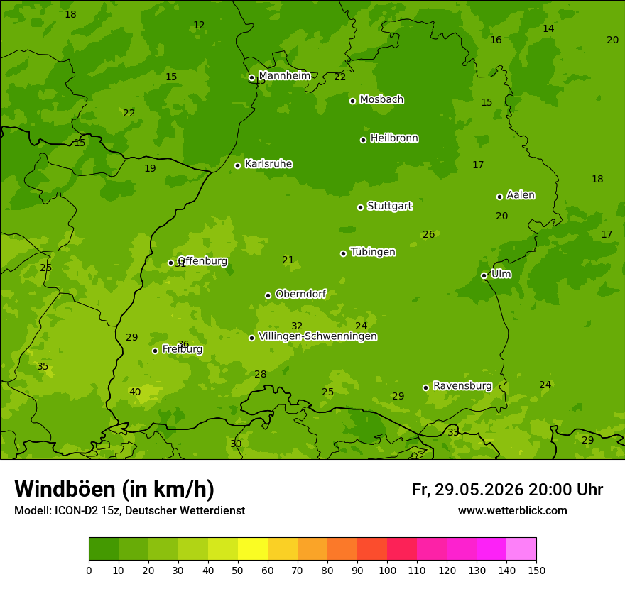 Maximale Windböen