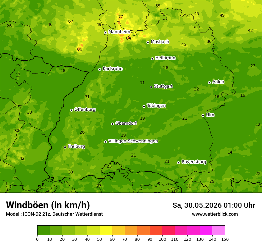 Maximale Windböen