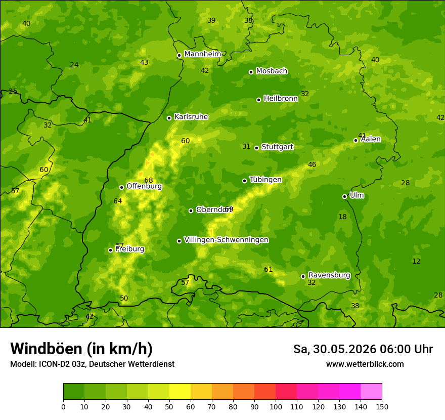 Maximale Windböen