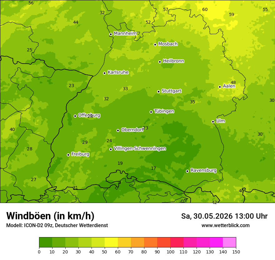 Maximale Windböen