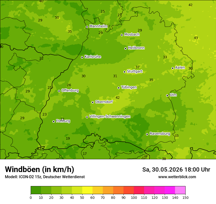 Maximale Windböen