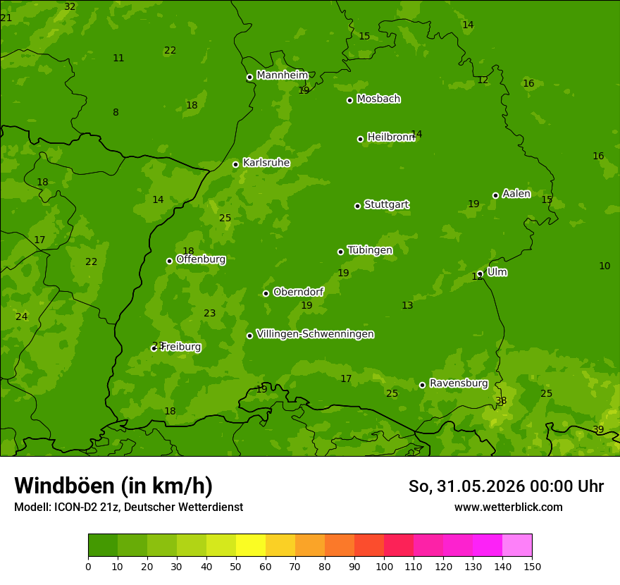 Maximale Windböen