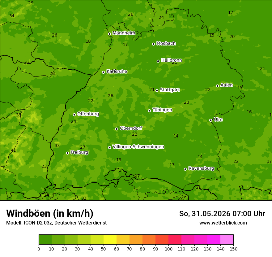 Maximale Windböen