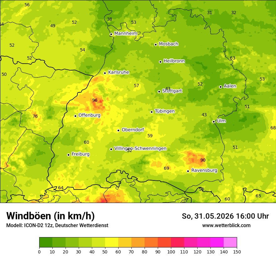 Maximale Windböen