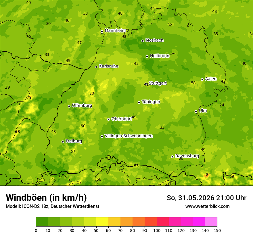 Maximale Windböen