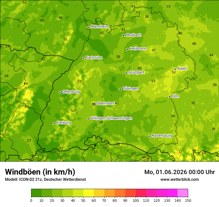Maximale Windböen