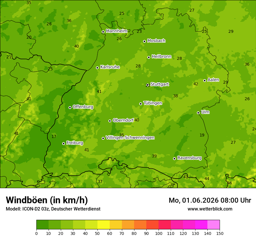 Maximale Windböen