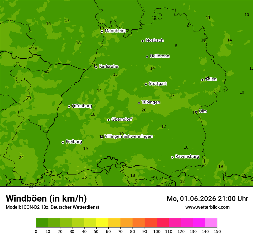 Maximale Windböen