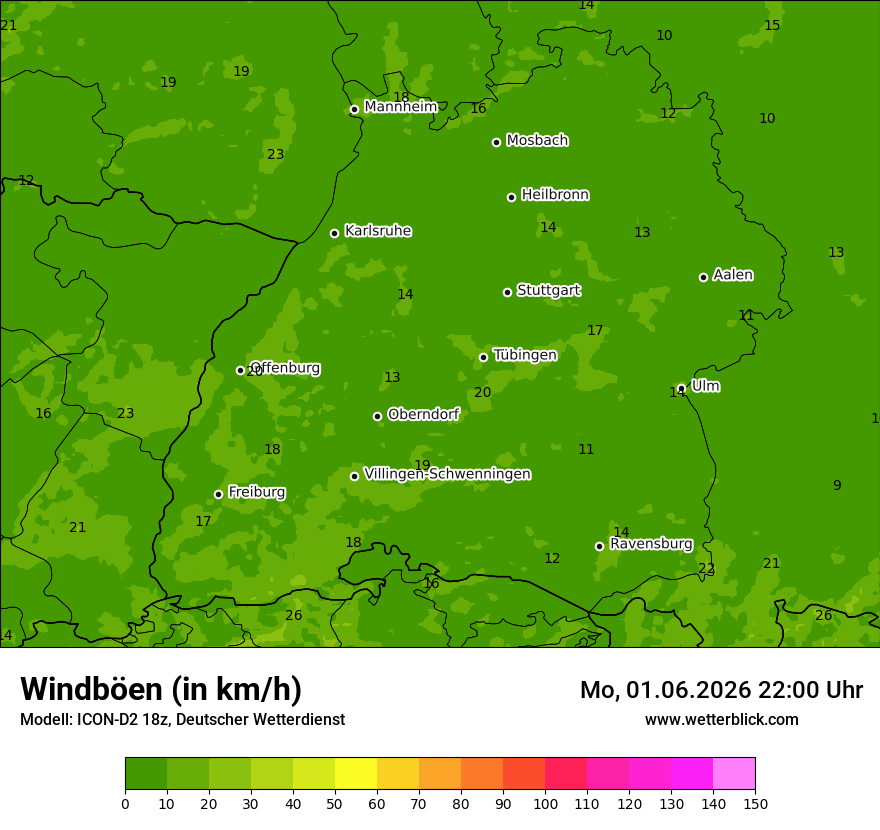 Maximale Windböen