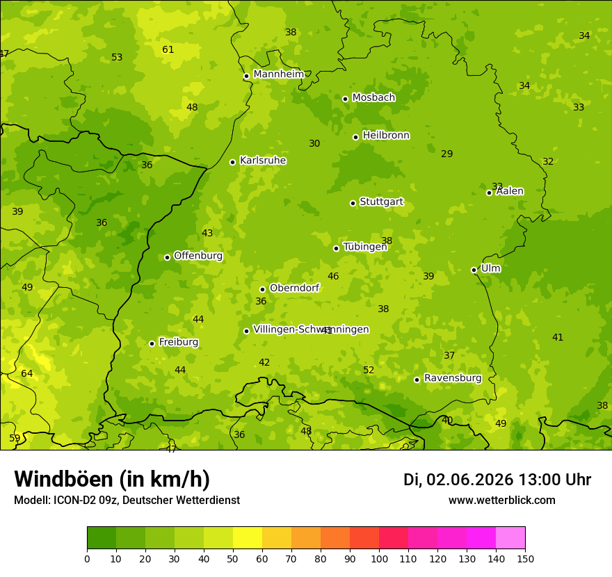 Maximale Windböen