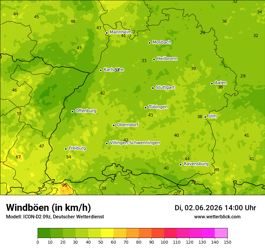 Maximale Windböen