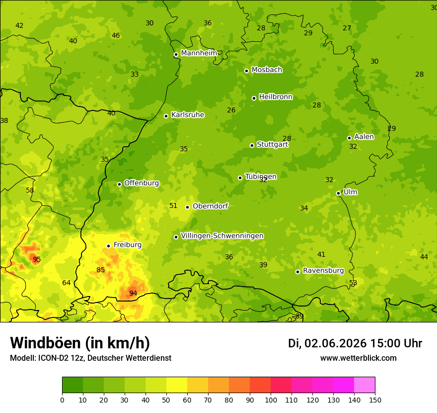 Maximale Windböen