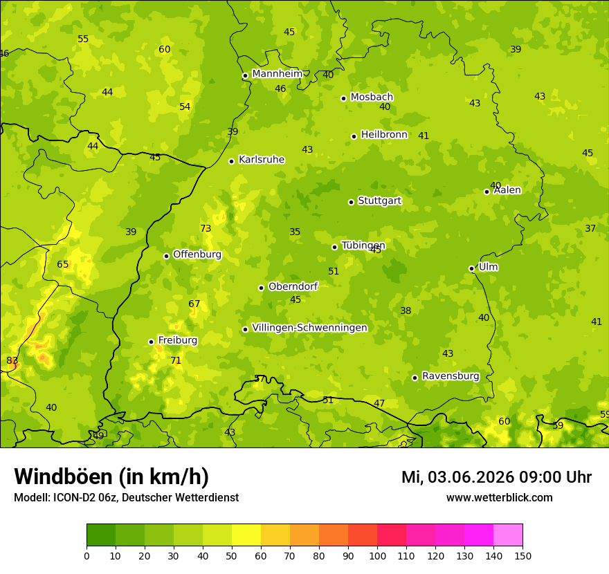Maximale Windböen
