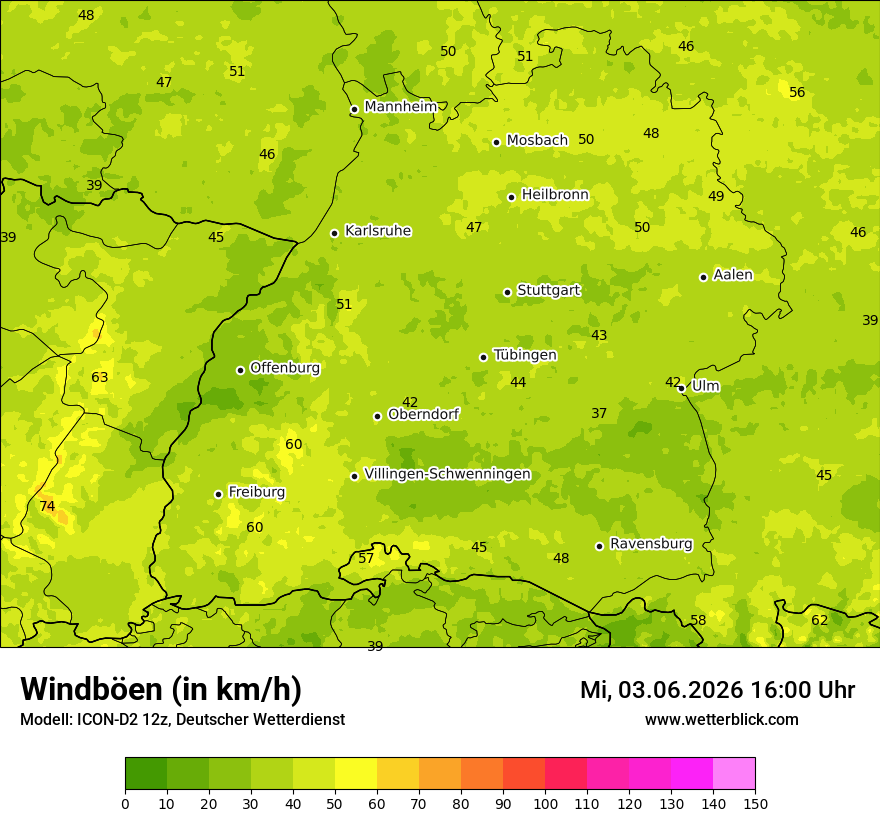 Maximale Windböen