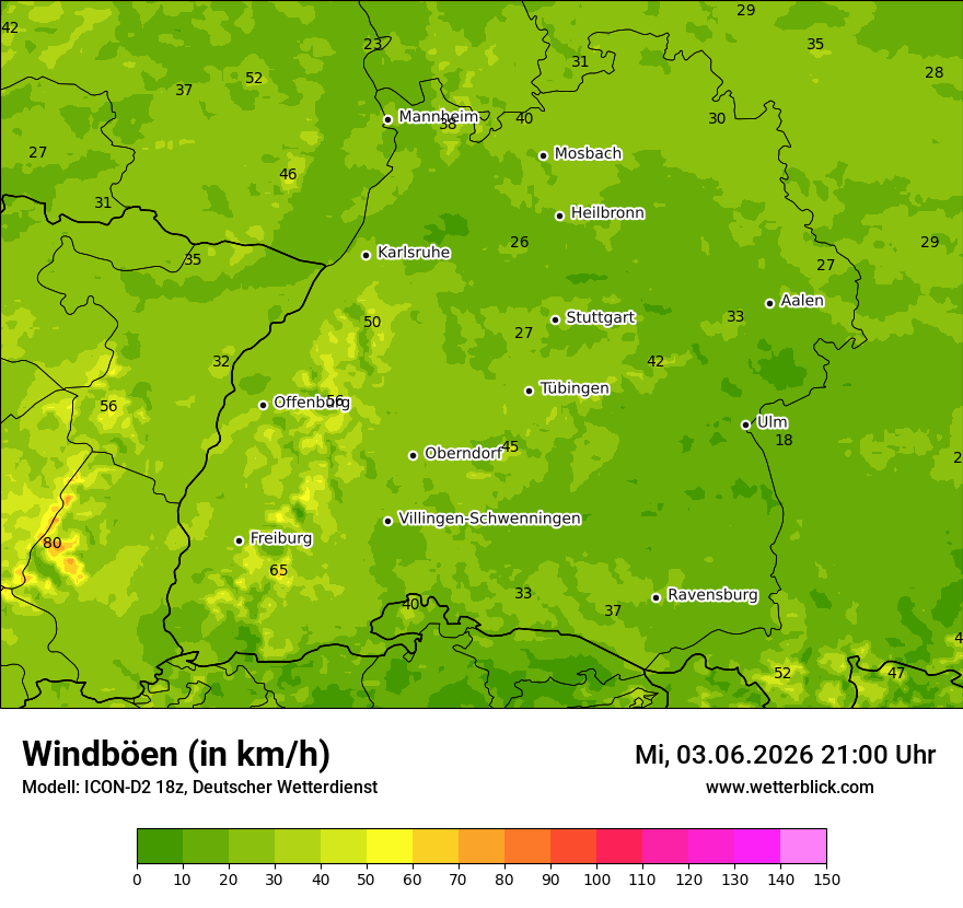 Maximale Windböen