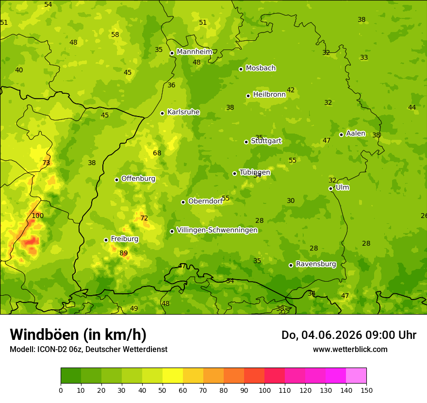Maximale Windböen
