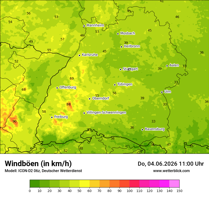 Maximale Windböen