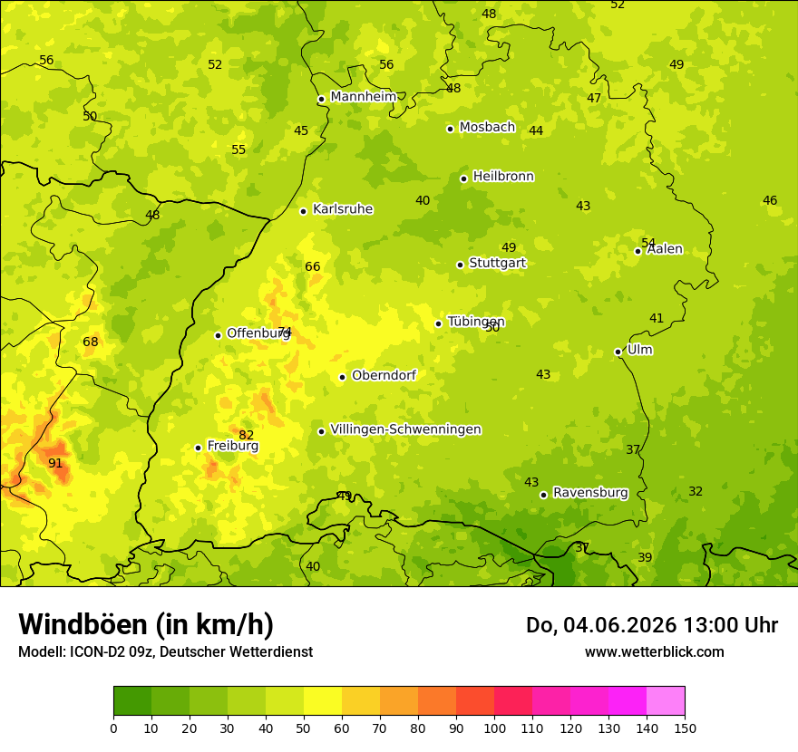 Maximale Windböen