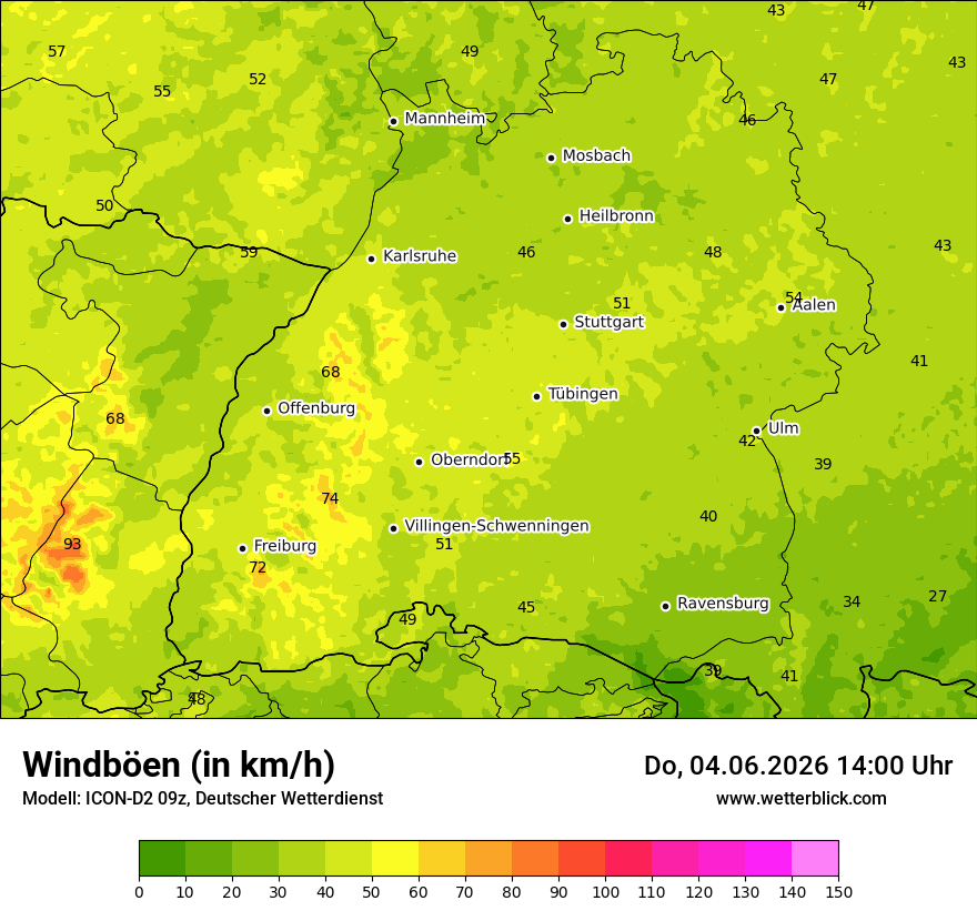 Maximale Windböen