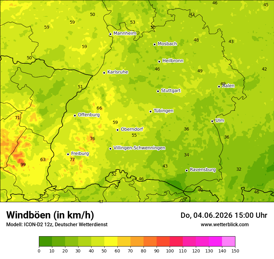 Maximale Windböen