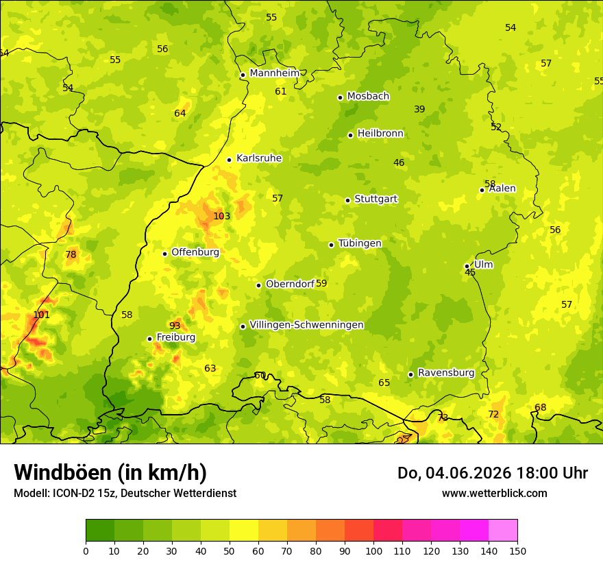 Maximale Windböen