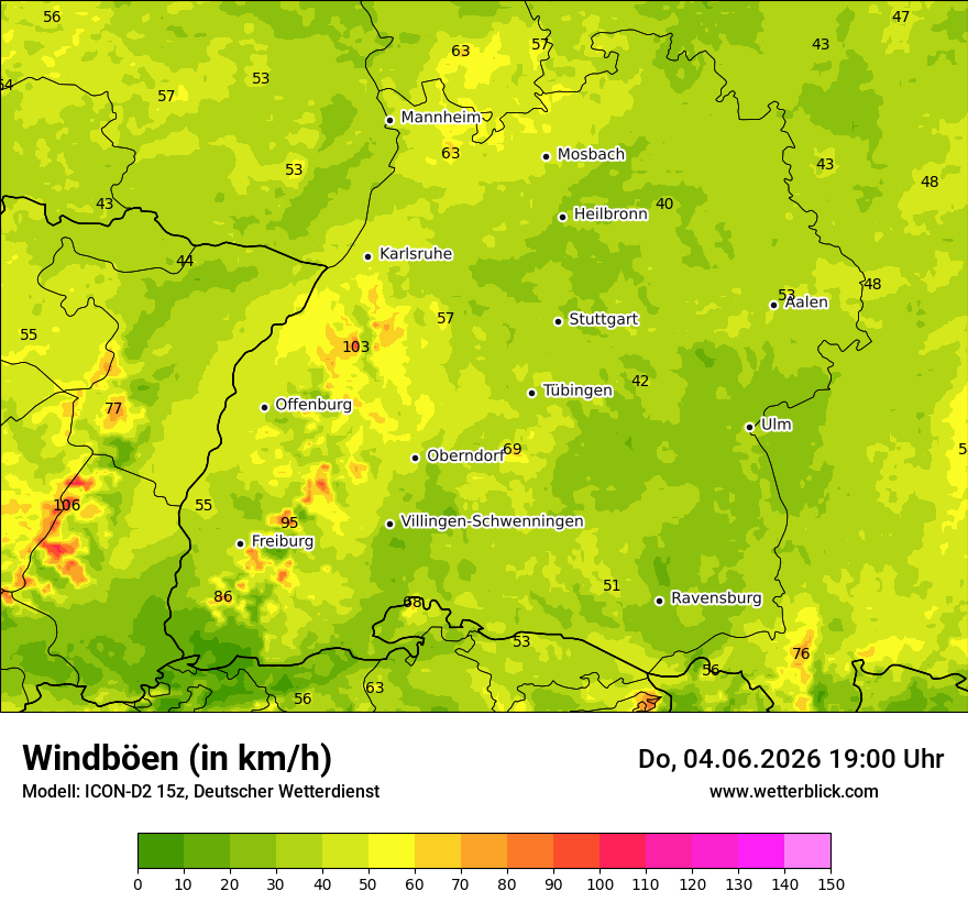 Maximale Windböen