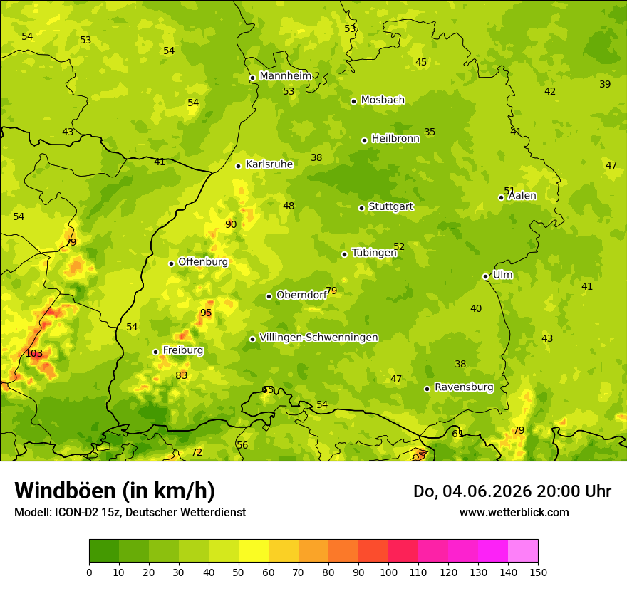 Maximale Windböen