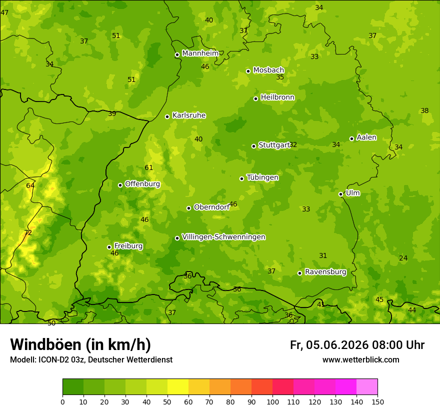 Maximale Windböen