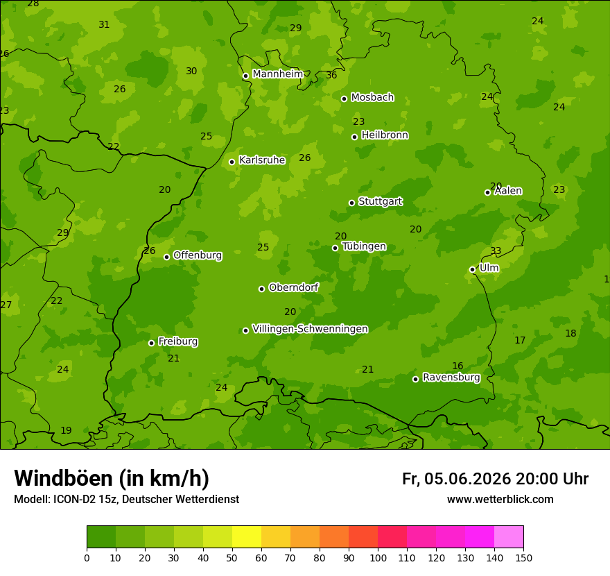 Maximale Windböen