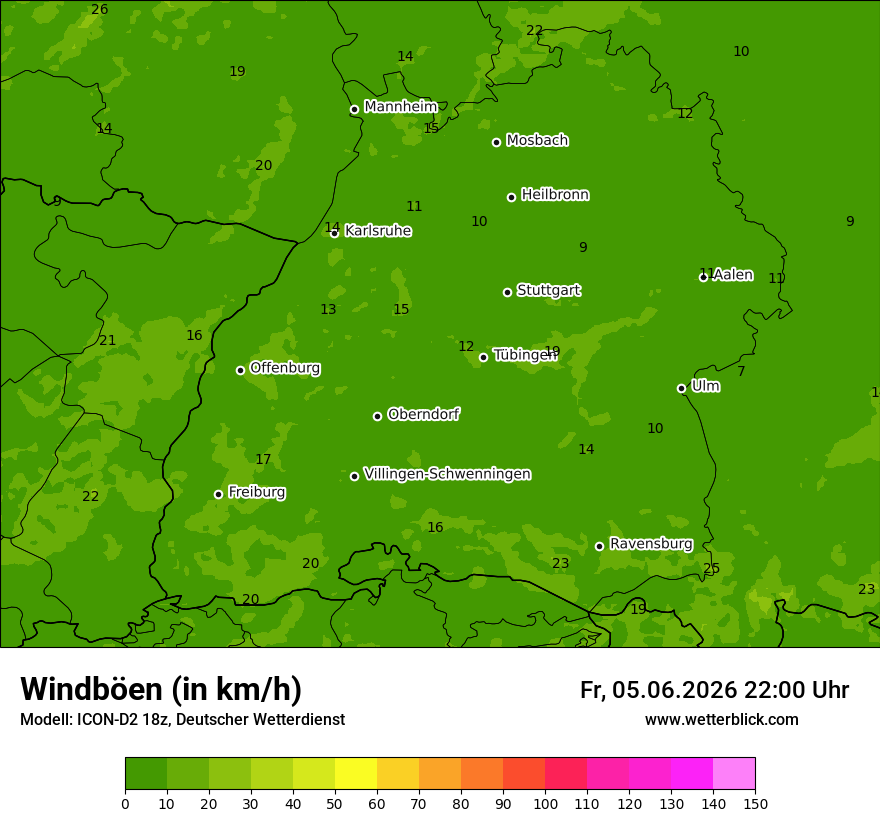 Maximale Windböen