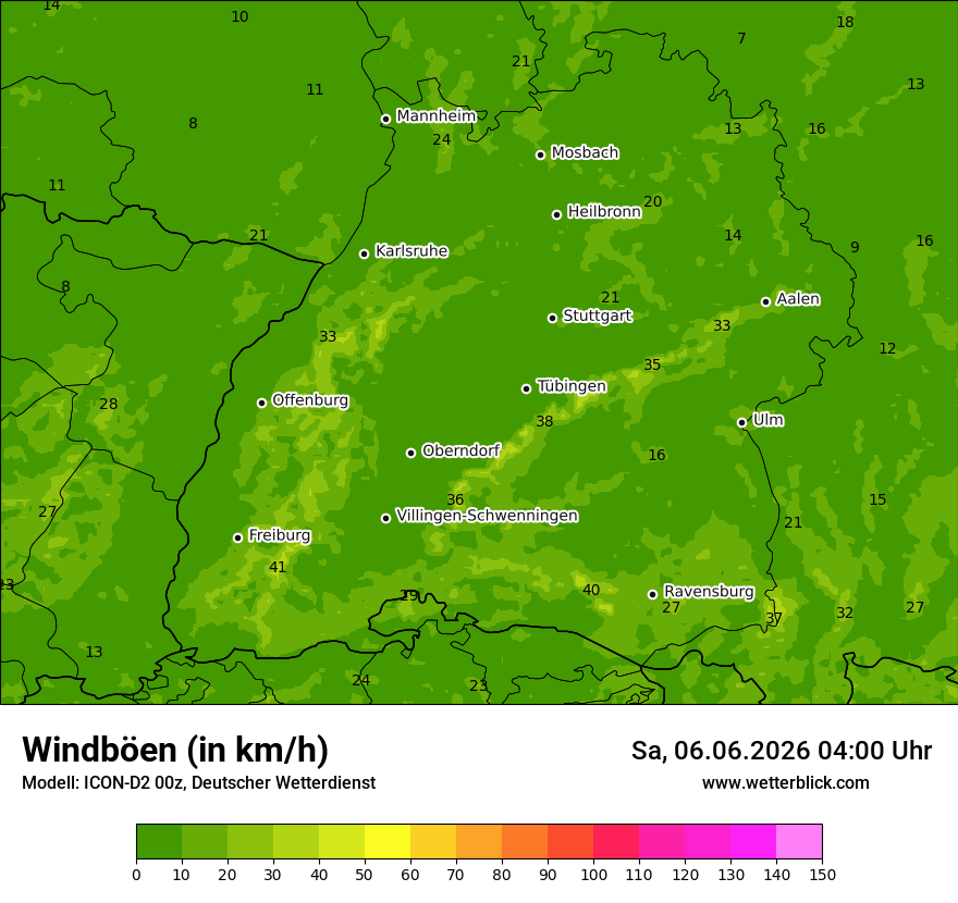 Maximale Windböen