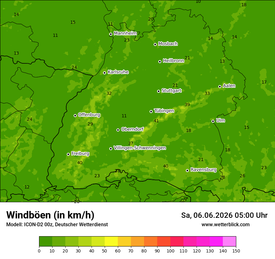 Maximale Windböen