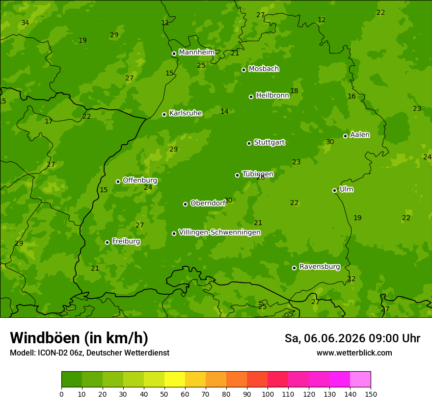 Maximale Windböen