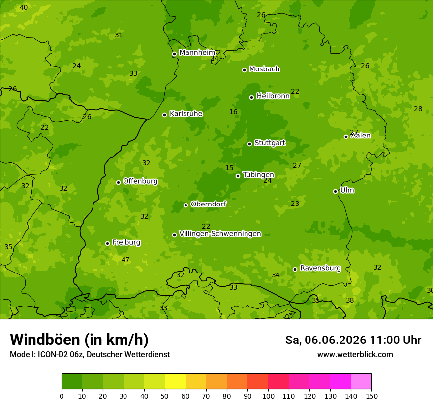 Maximale Windböen