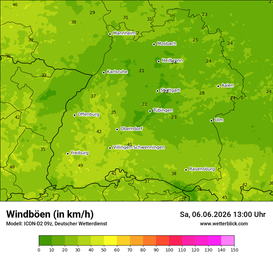 Maximale Windböen