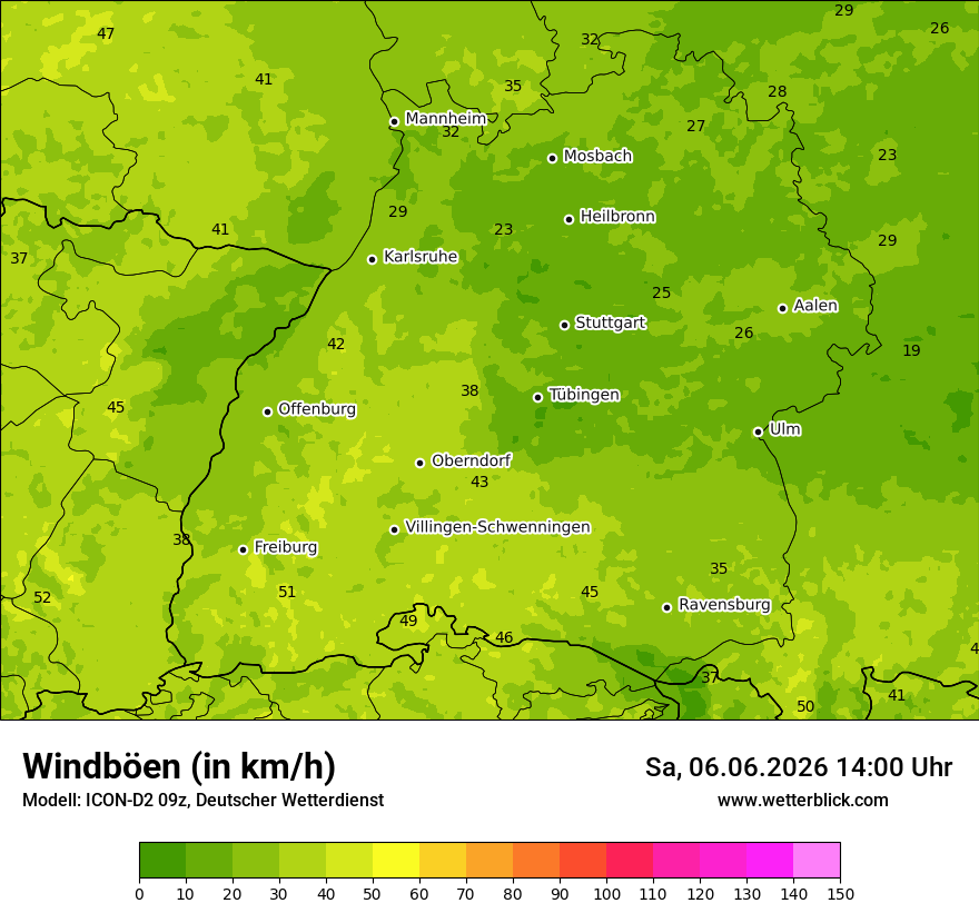 Maximale Windböen