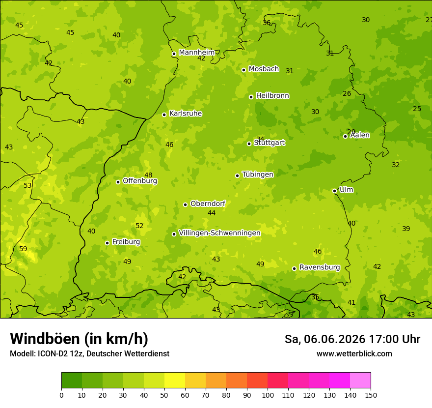 Maximale Windböen