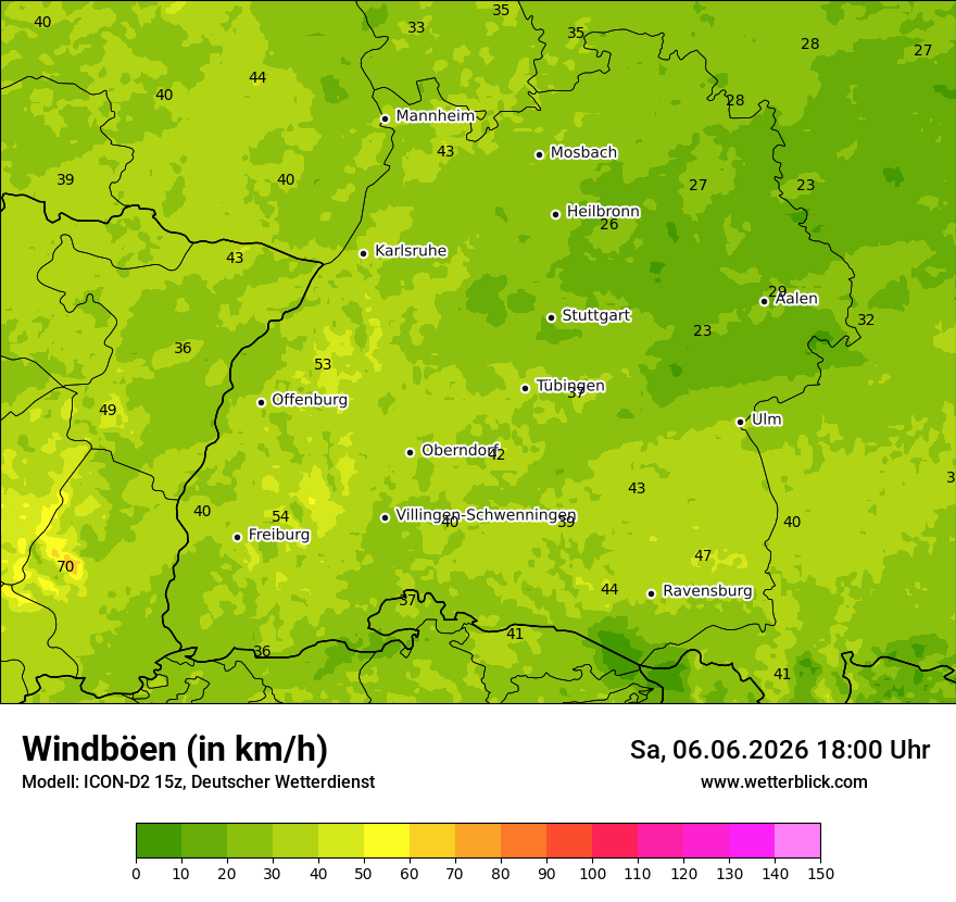 Maximale Windböen