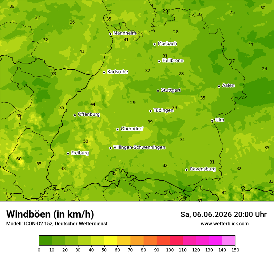 Maximale Windböen