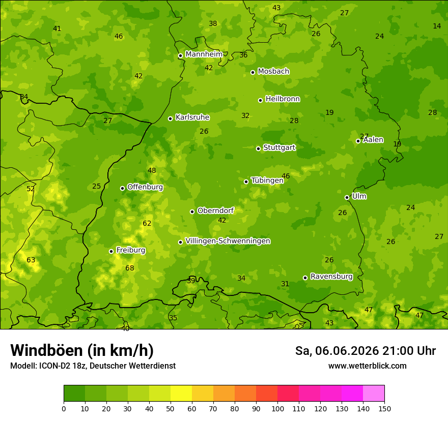 Maximale Windböen