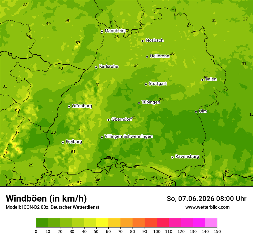 Maximale Windböen