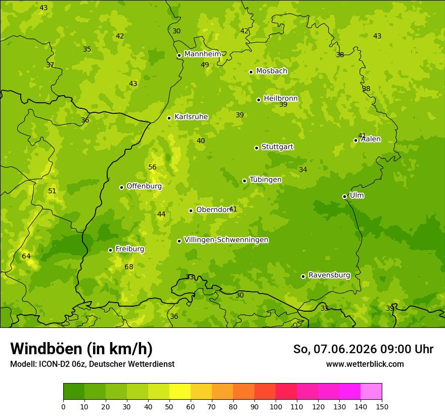 Maximale Windböen