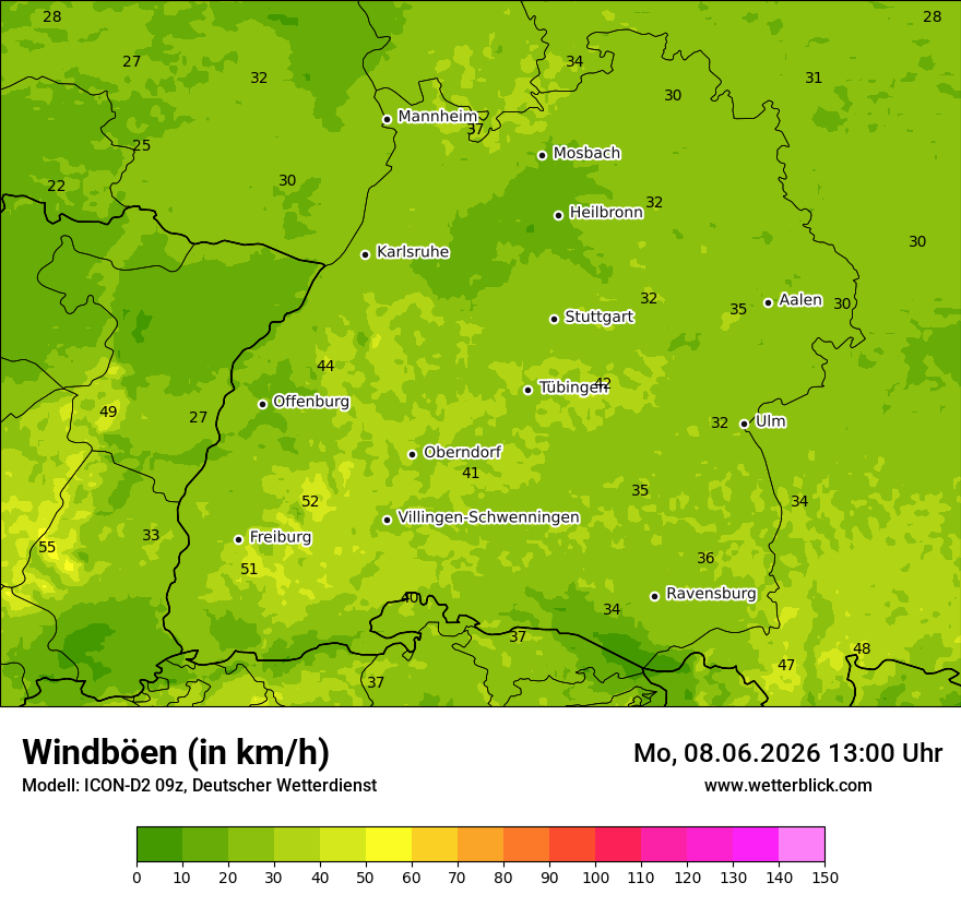 Maximale Windböen