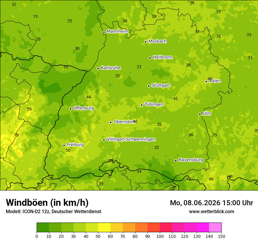 Maximale Windböen