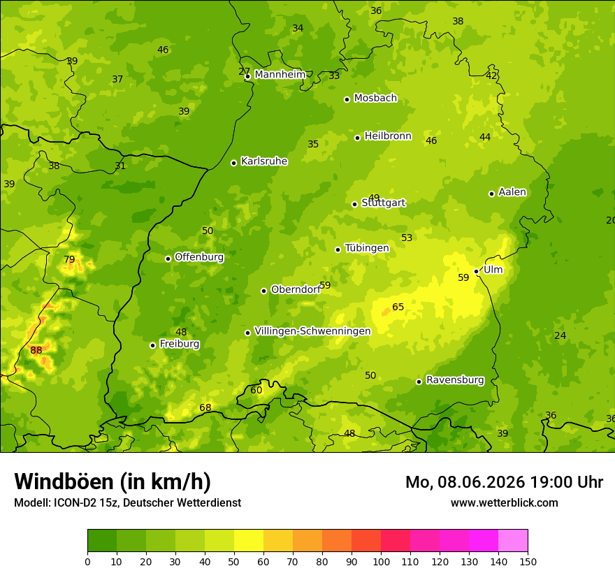 Maximale Windböen