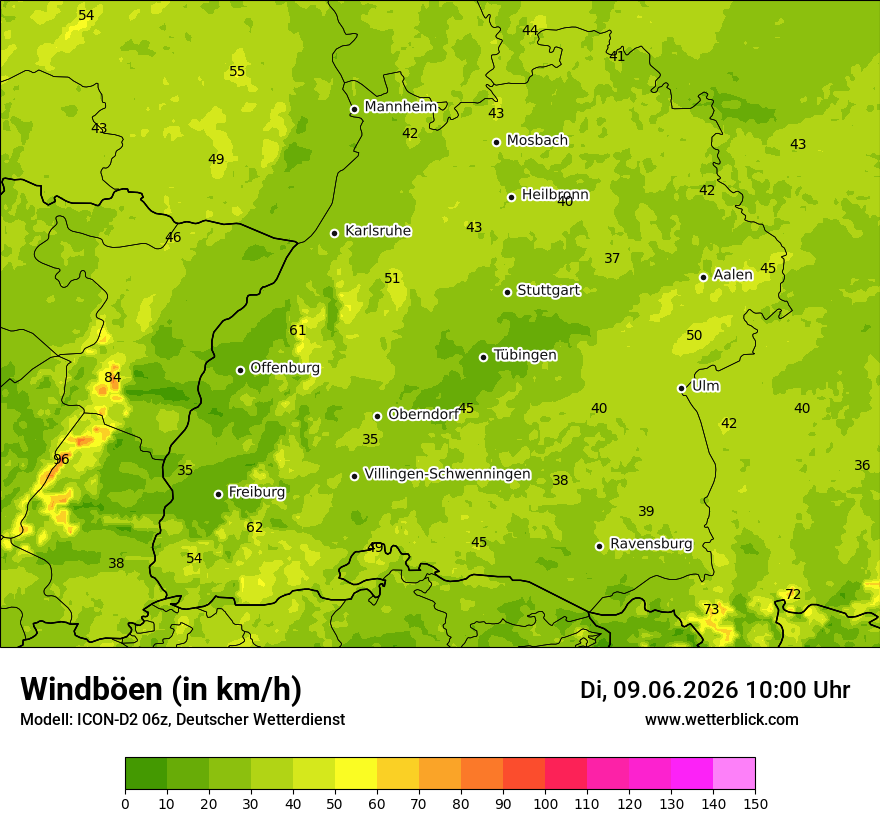 Maximale Windböen
