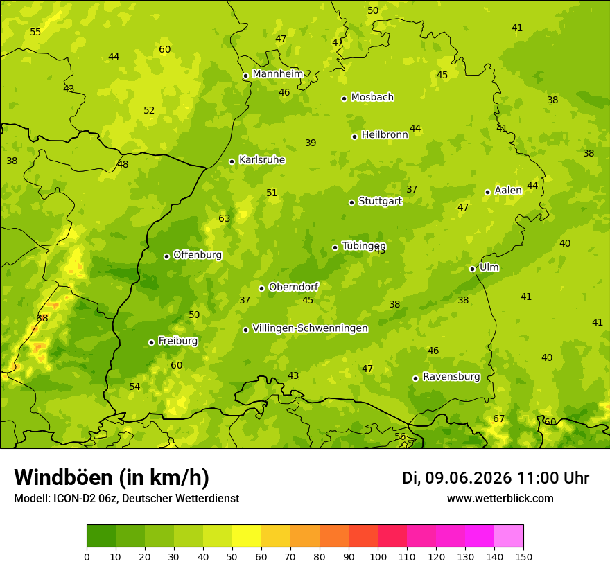 Maximale Windböen