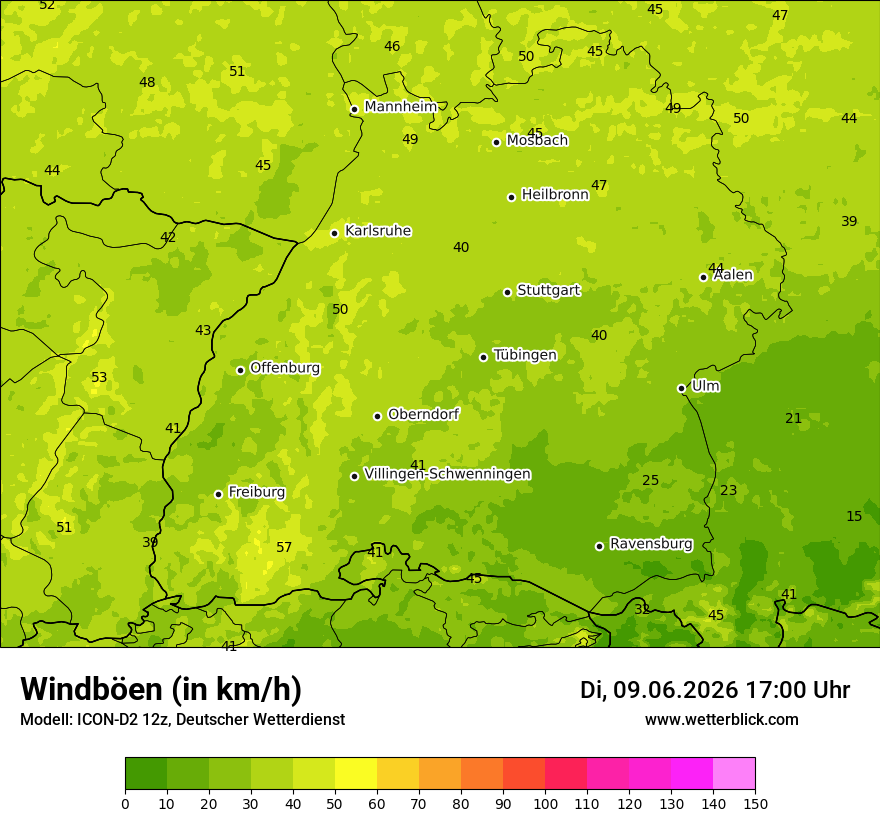 Maximale Windböen