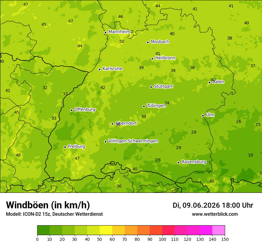 Maximale Windböen